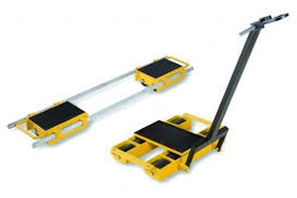 Fabtex 80 Ton Capacity Machinery Shifting Skates for Rigging and Factory Relocation Hydraulic Toe Jack